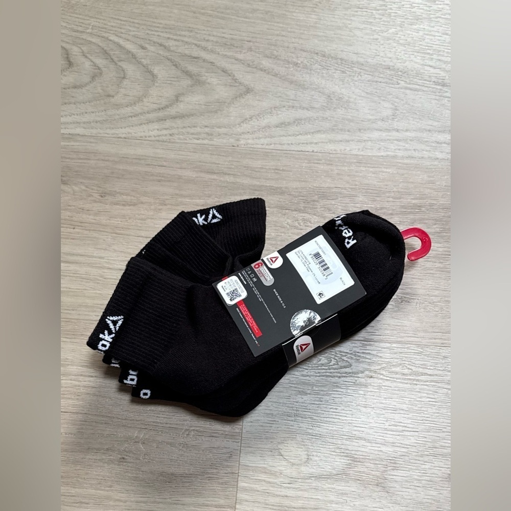 Reebok Black Low-Cut Athletic Socks - 3 Pack